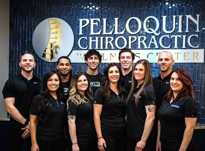 Chiropractor Scott LA Dustin Pelloquin And Tanner Hebert With Team